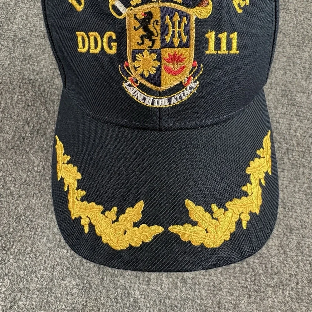 USS Spruance DDG 111 Hat Cap US Navy Military Made USA Black Strapback The Corps